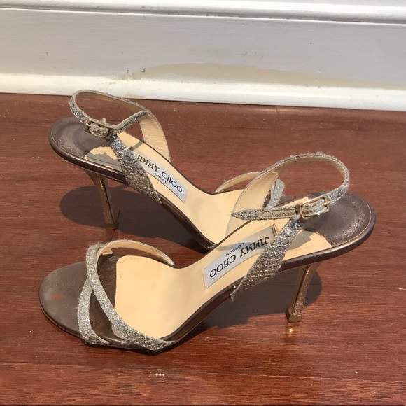 Authentic silver Jimmy Choo pumps - Picture 1 of 8